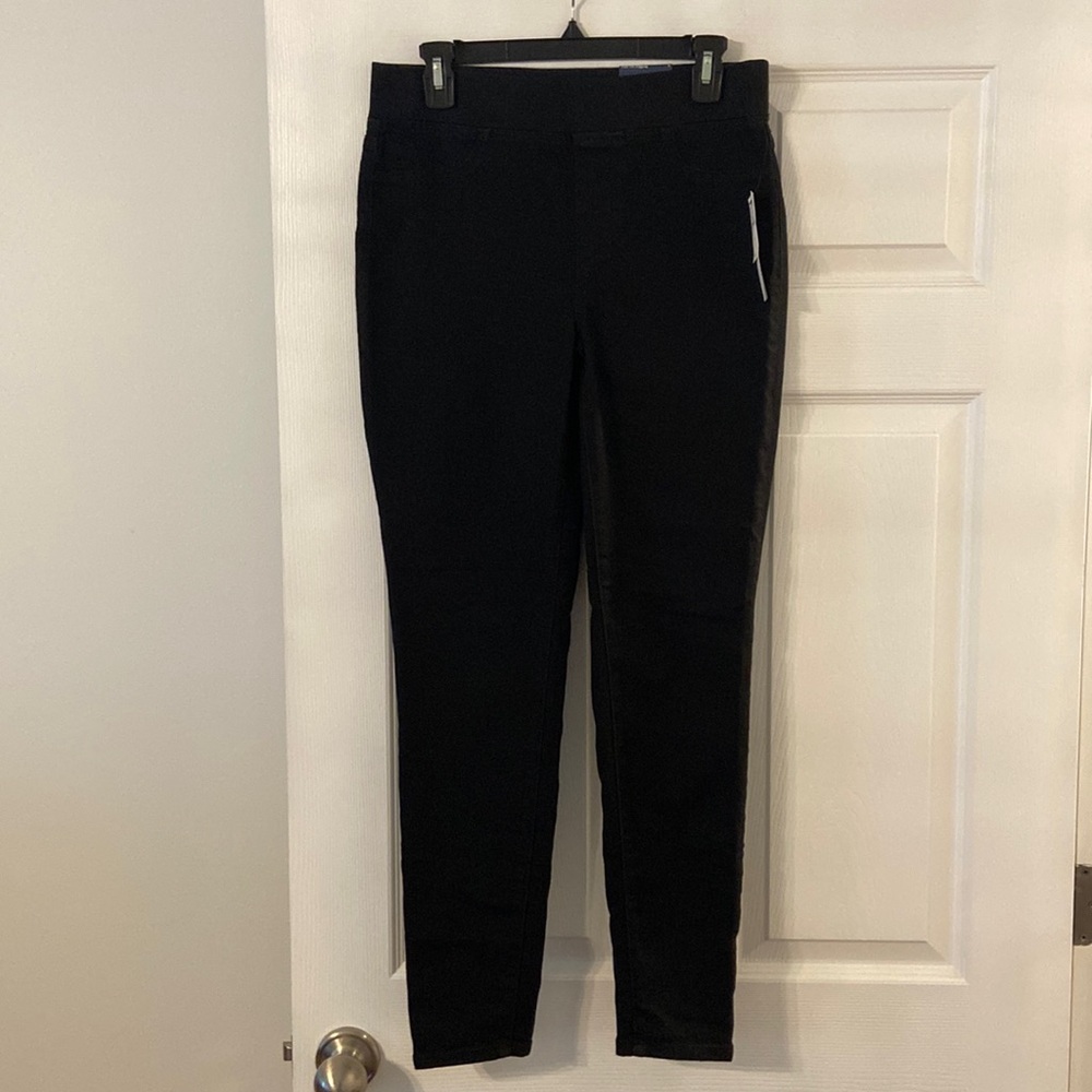 Talbots Black Ankle Jeans Cropped Ponte Pants